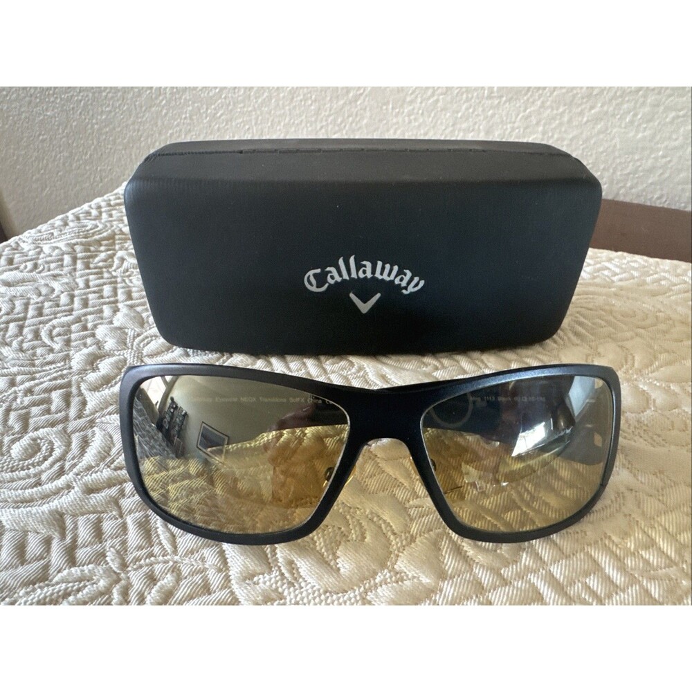 Callaway Sunglasses Neox Transitions SolFX Black 60-16-135 & Case